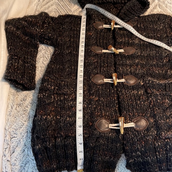 Christy Dawn inspired hand knit chunky button hooded sweater coat - Picture 10 of 13